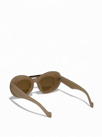 Oversized Retro Shield Sunglasses 🤎✨ Bold Futuristic Street Style