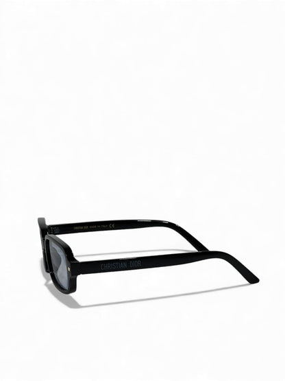 Christian Dior-Inspired Black Rectangle Sunglasses – Star Detail Luxury Edition ✨😎