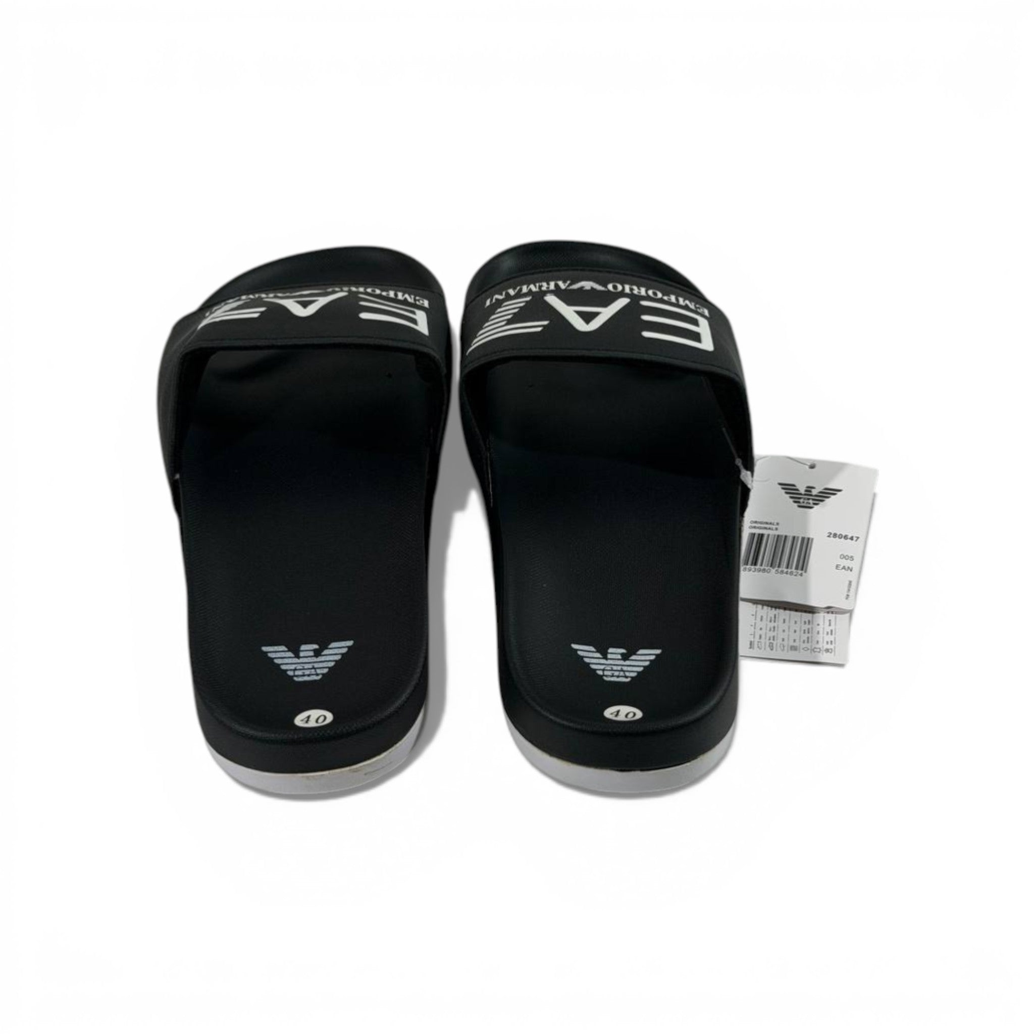 🖤 EA7 Emporio Armani Slides – Black Signature Edition ✨
