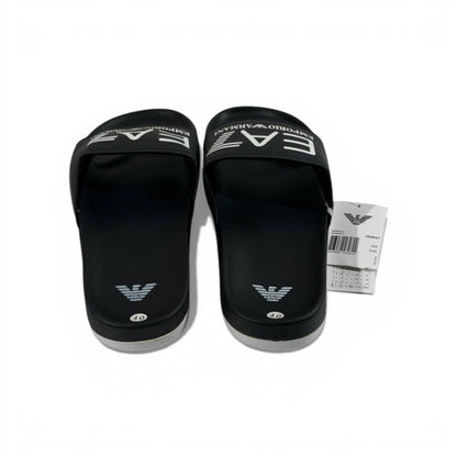 🖤 EA7 Emporio Armani Slides – Black Signature Edition ✨