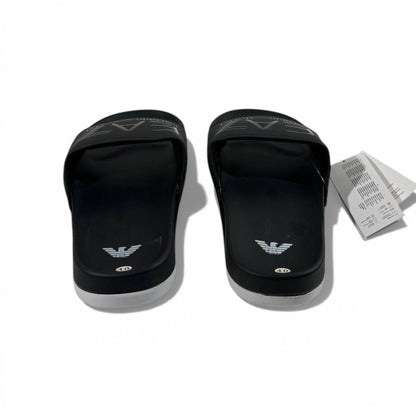 🖤 EA7 Emporio Armani Slides – Black Stealth Edition ⚡