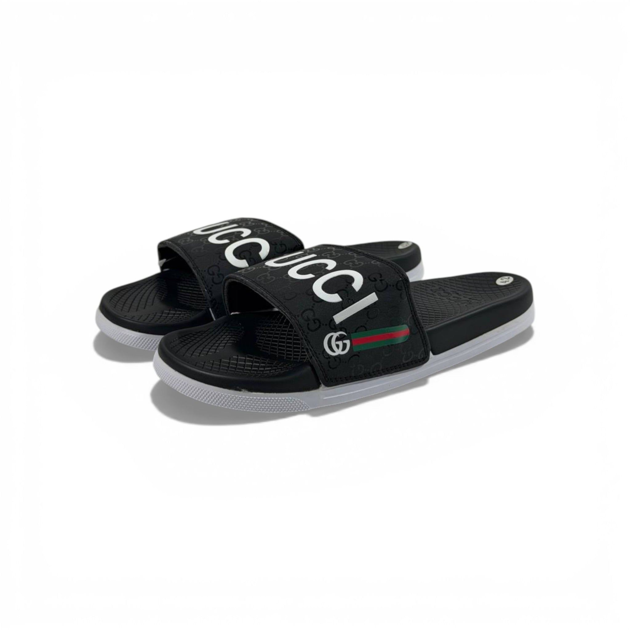 🖤 GUCCI Signature Slides – Black Logo Edition ✨