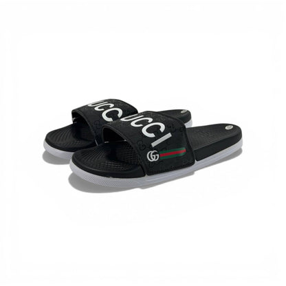 🖤 GUCCI Signature Slides – Black Logo Edition ✨