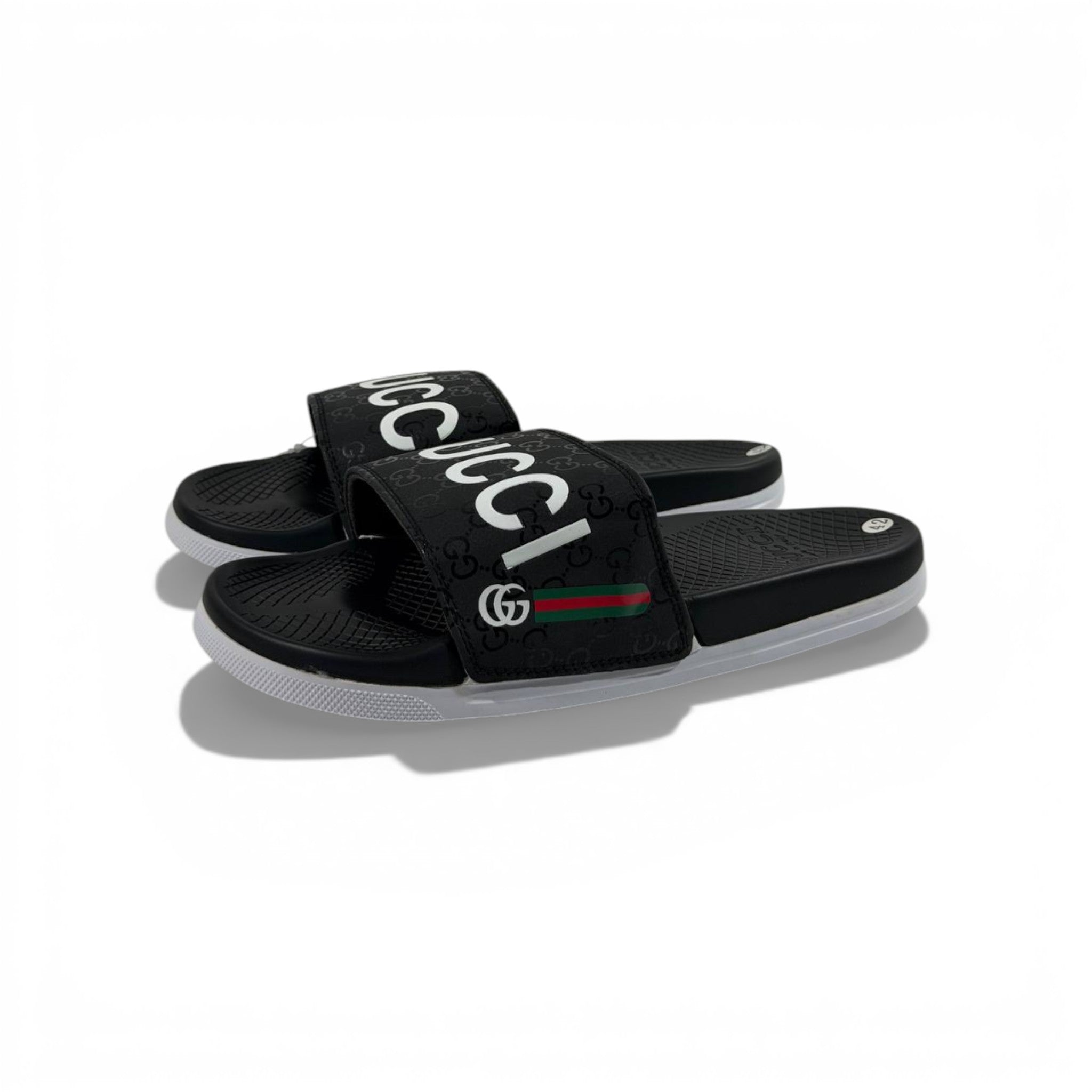 🖤 GUCCI Signature Slides – Black Logo Edition ✨