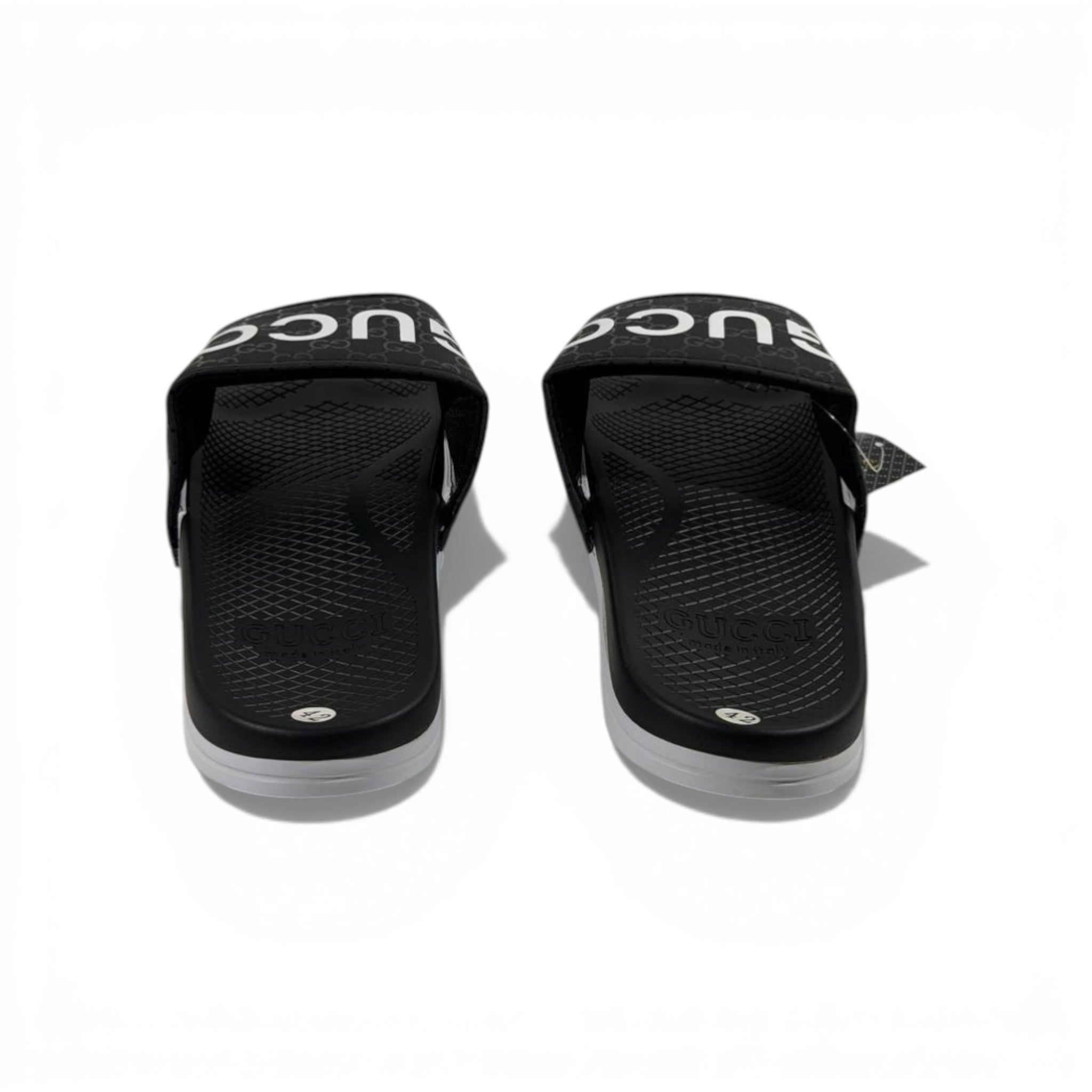 🖤 GUCCI Signature Slides – Black Logo Edition ✨