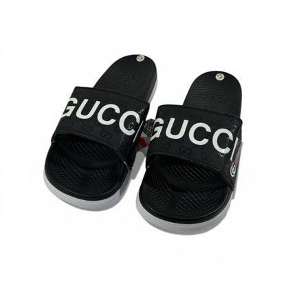 🖤 GUCCI Signature Slides – Black Logo Edition ✨