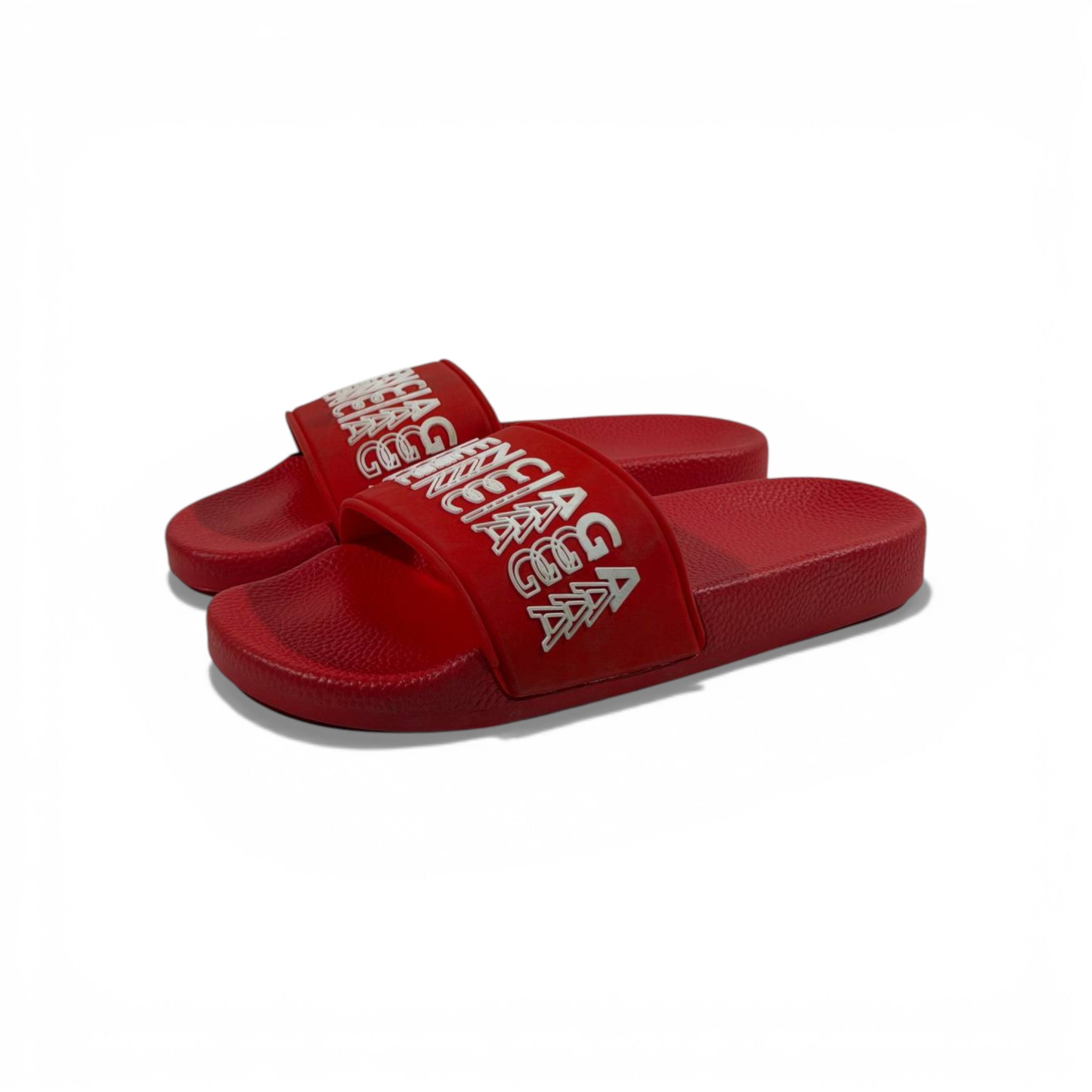 🔴 Balenciaga Logo Slides – Red Statement Edition ❤️✨