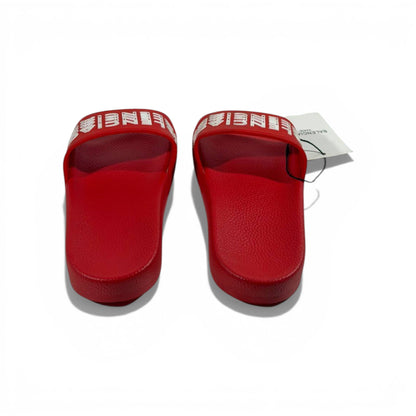 🔴 Balenciaga Logo Slides – Red Statement Edition ❤️✨