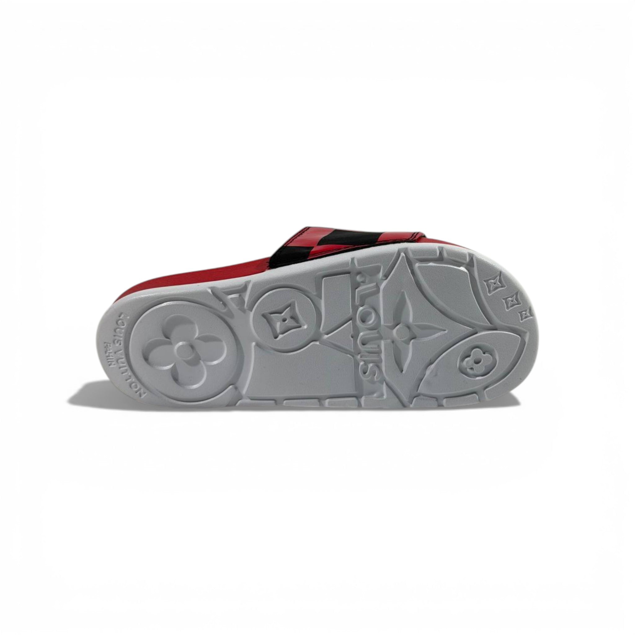 🔴 Louis Vuitton Checkered Slides – Red Statement Edition ❤️✨
