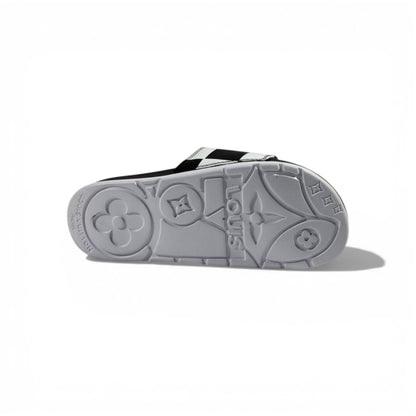 🖤 Louis Vuitton Slides – Damier Black & White Edition 👑✨