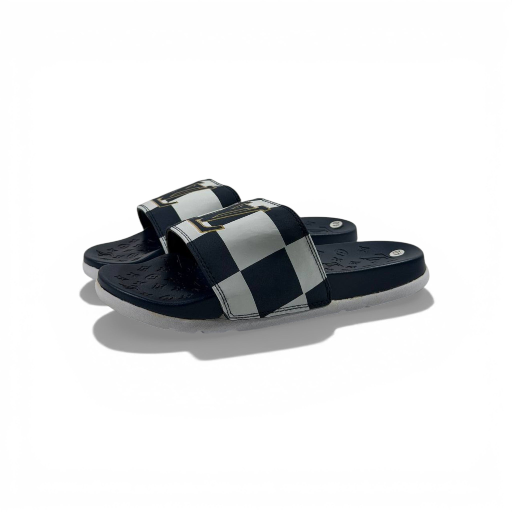 🔵 Louis Vuitton Slides – Damier Navy Edition 👑✨
