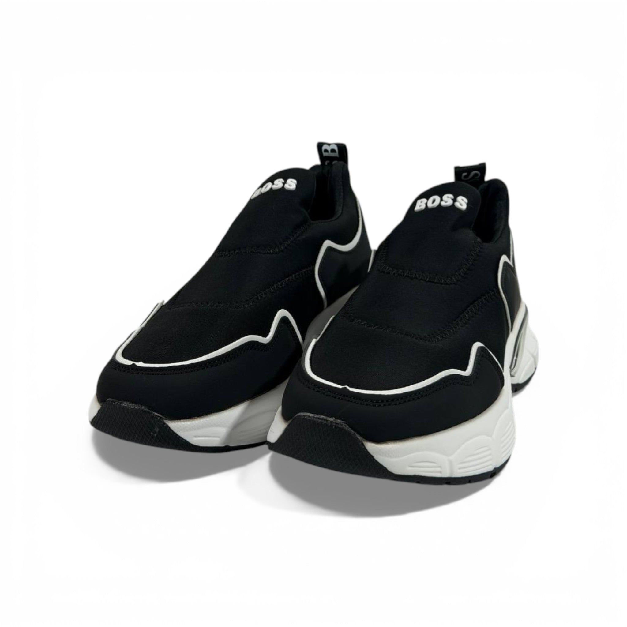 BOSS Black Slip-On Sneakers 👟🖤⚡ Luxury Sport Casual Shoes – Premium Designer Comfort Trainers ✨🔥