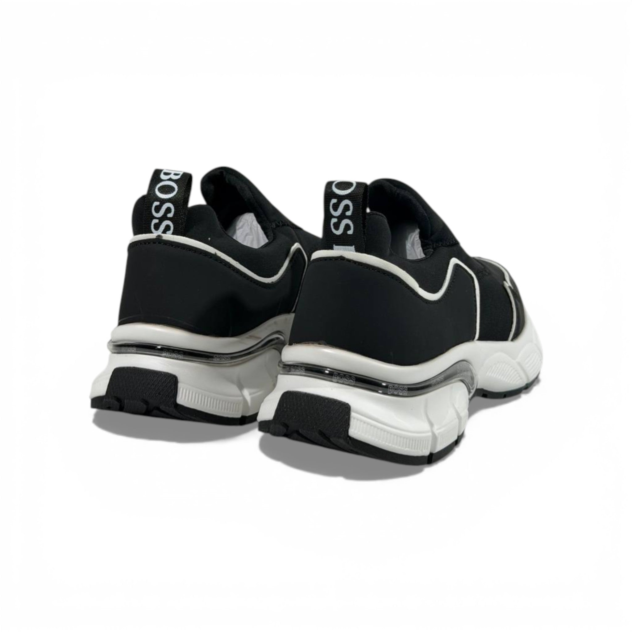 BOSS Black Slip-On Sneakers 👟🖤⚡ Luxury Sport Casual Shoes – Premium Designer Comfort Trainers ✨🔥