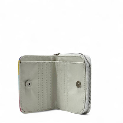 👜 Karl Lagerfeld Checkered Cartoon Wallet – Multi-Color Edition