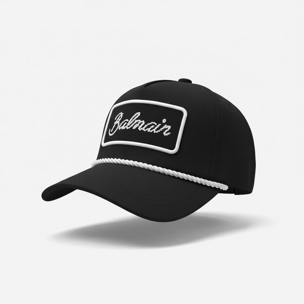 🖤 Balmain Logo Baseball Cap – Black Luxury Designer Hat