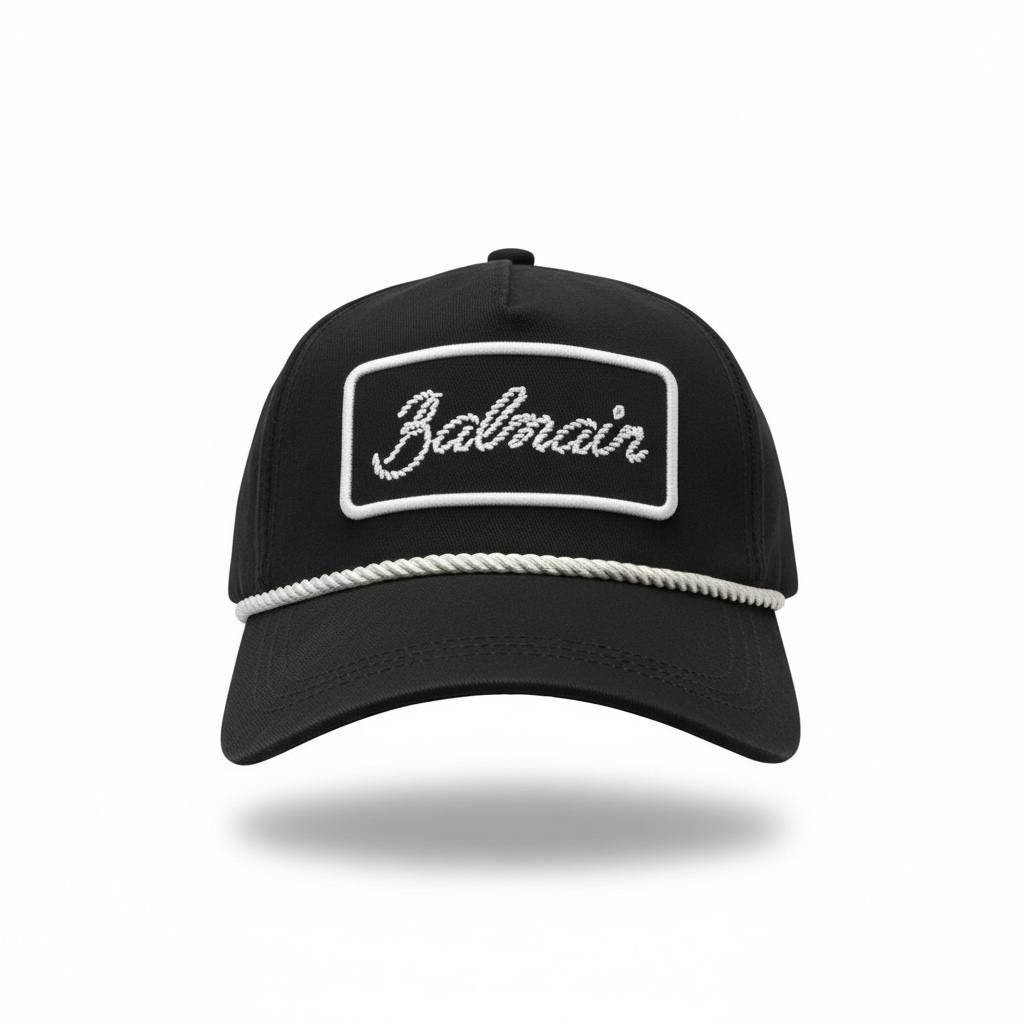 🖤 Balmain Logo Baseball Cap – Black Luxury Designer Hat