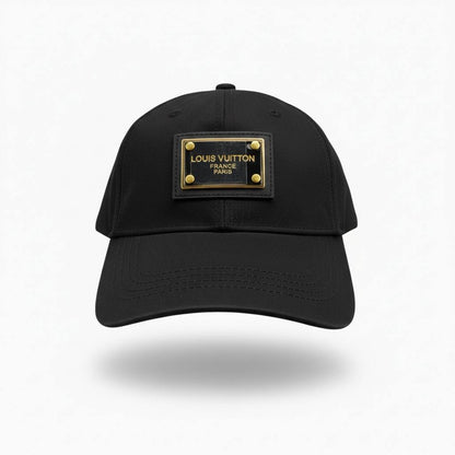 🖤 Louis Vuitton Metal Logo Cap – Black Luxury Baseball Hat