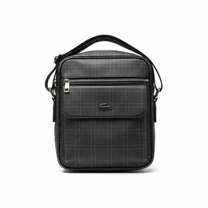 Lacoste Elegant Crossbody Bag – Premium Check Pattern Messenger Bag 🐊🖤✨