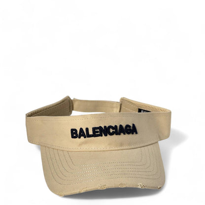 Balenciaga Beige Logo Visor 🏖️ | Minimal Luxe Sun Shield