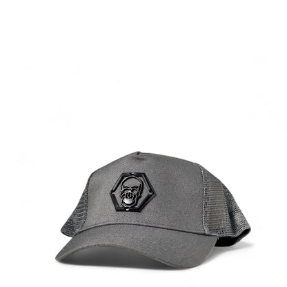 Philipp Plein Grey Skull Badge Cap 🖤🔥 | Bold Streetwear Icon