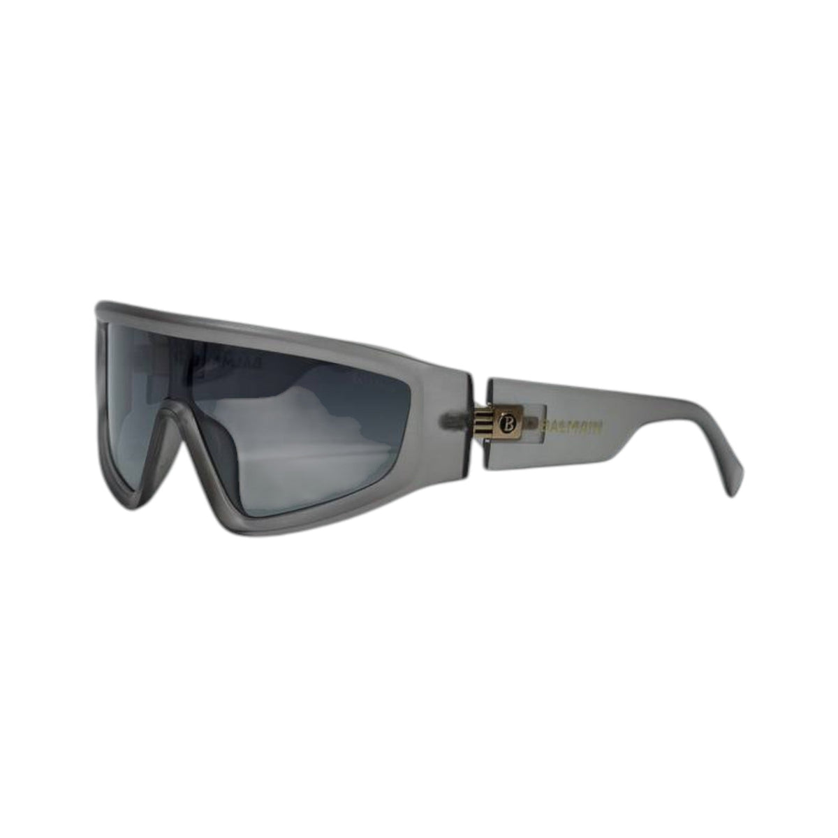 🕶️ Balmain Shield Visor Sunglasses – Smoke Grey Edition