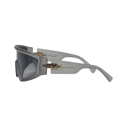 🕶️ Balmain Shield Visor Sunglasses – Smoke Grey Edition