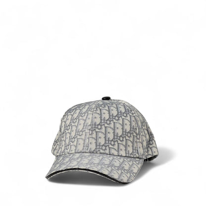 🩶 Dior-Inspired Grey Monogram Cap – Subtle Luxury, Timeless Style 🧢✨