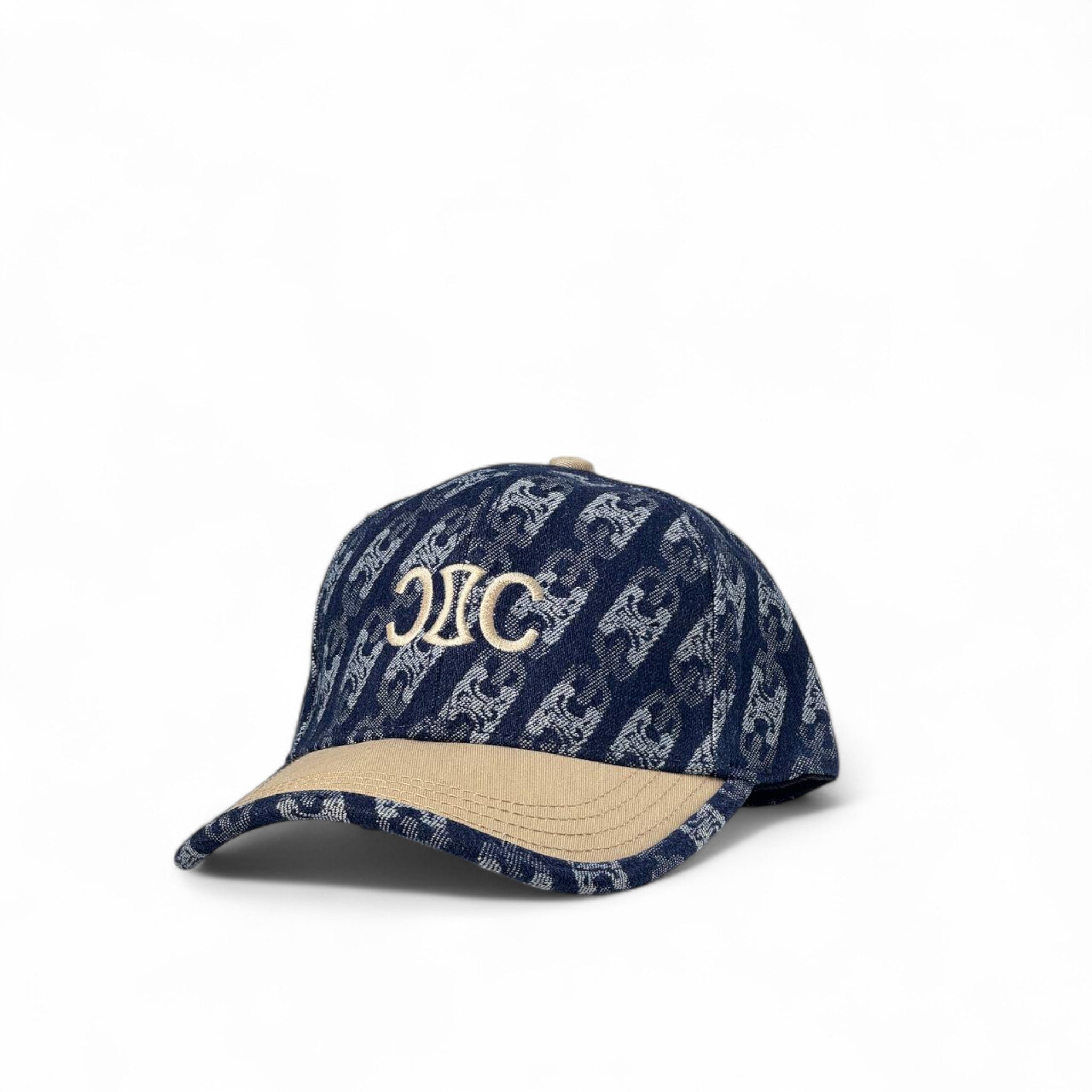 🧢 CELINE-Inspired Denim Monogram Cap – Retro Cool with Modern Edge 💙✨