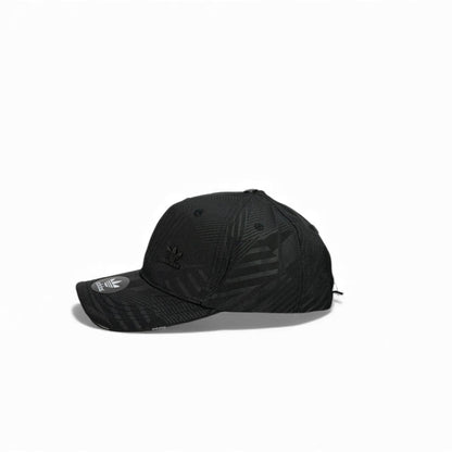 🧢 adidas Black Shadow Pattern Cap – Trefoil Minimal Edition