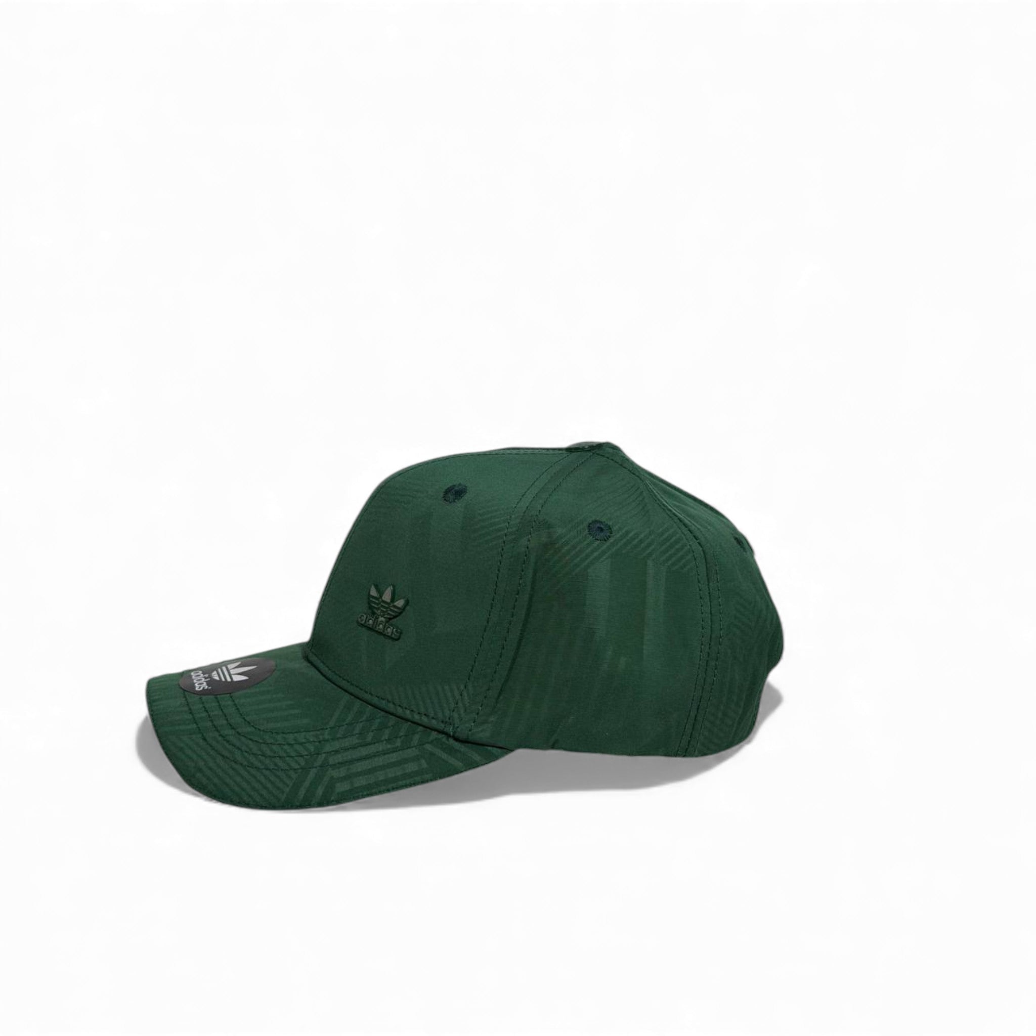 🧢 adidas Forest Green Shadow Pattern Cap – Trefoil Minimal Edition