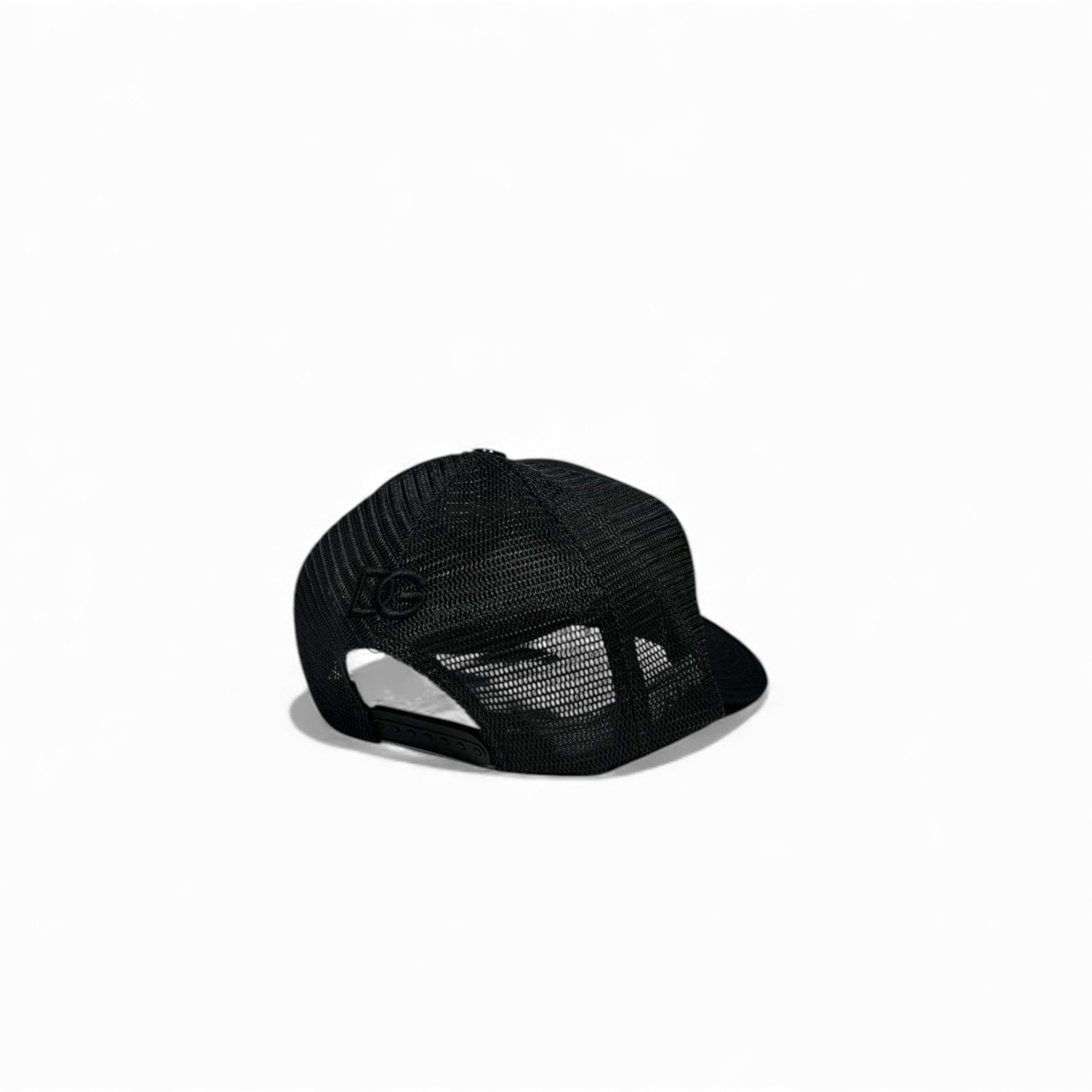 🧢 Dolce & Gabbana Black Milano Patch Cap – Luxury Mesh Edition