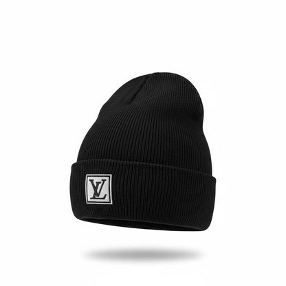 🧢 Louis Vuitton Black Signature Beanie – Premium Winter Essential