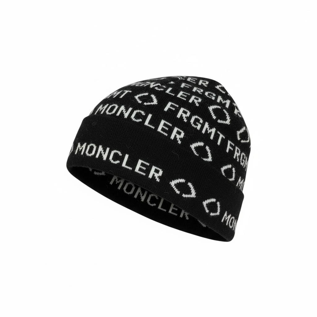 🖤 Moncler x FRGMT All-Over Logo Beanie – Limited Edition Luxury Winter Hat ❄️🔥
