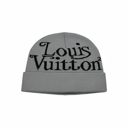 🧢 Louis Vuitton Grey Knit Beanie | Luxury Winter Essential ❄️🖤