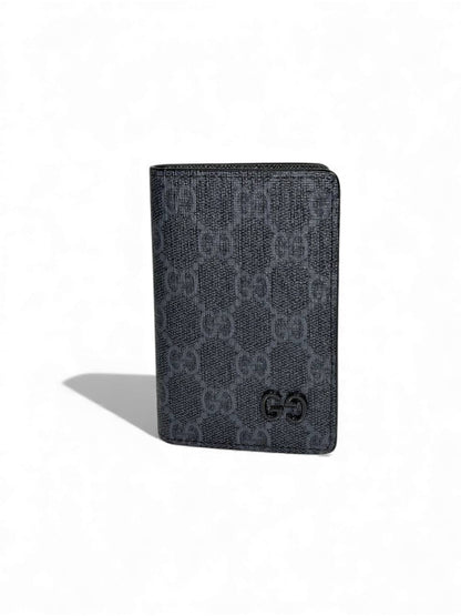 Gucci Black GG Monogram Card Holder 🖤✨ | Luxury Slim Wallet | Elegant Unisex Design