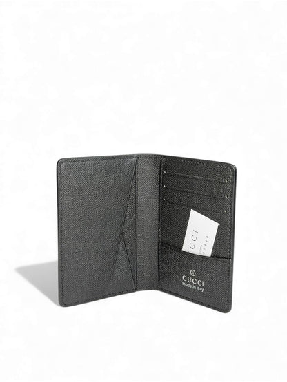 Gucci Black GG Monogram Card Holder 🖤✨ | Luxury Slim Wallet | Elegant Unisex Design
