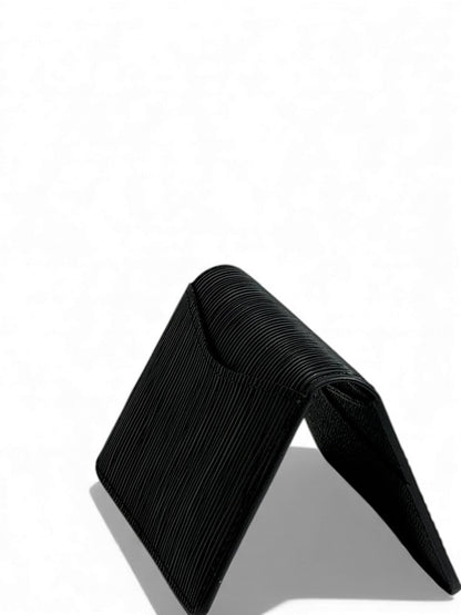 Louis Vuitton Epi Leather Wallet – Black ✨ | Premium Textured Leather | Minimal LV Embossed Design