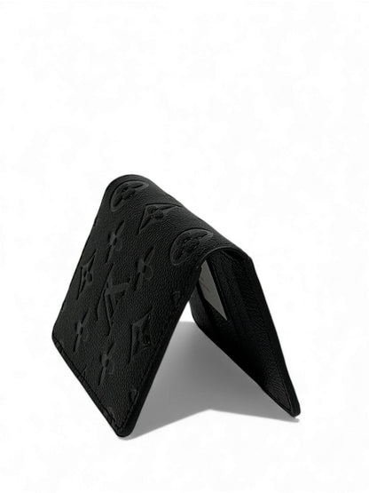 Louis Vuitton Monogram Shadow Wallet – Black Embossed Leather 🖤✨ | Premium Compact Men’s Wallet