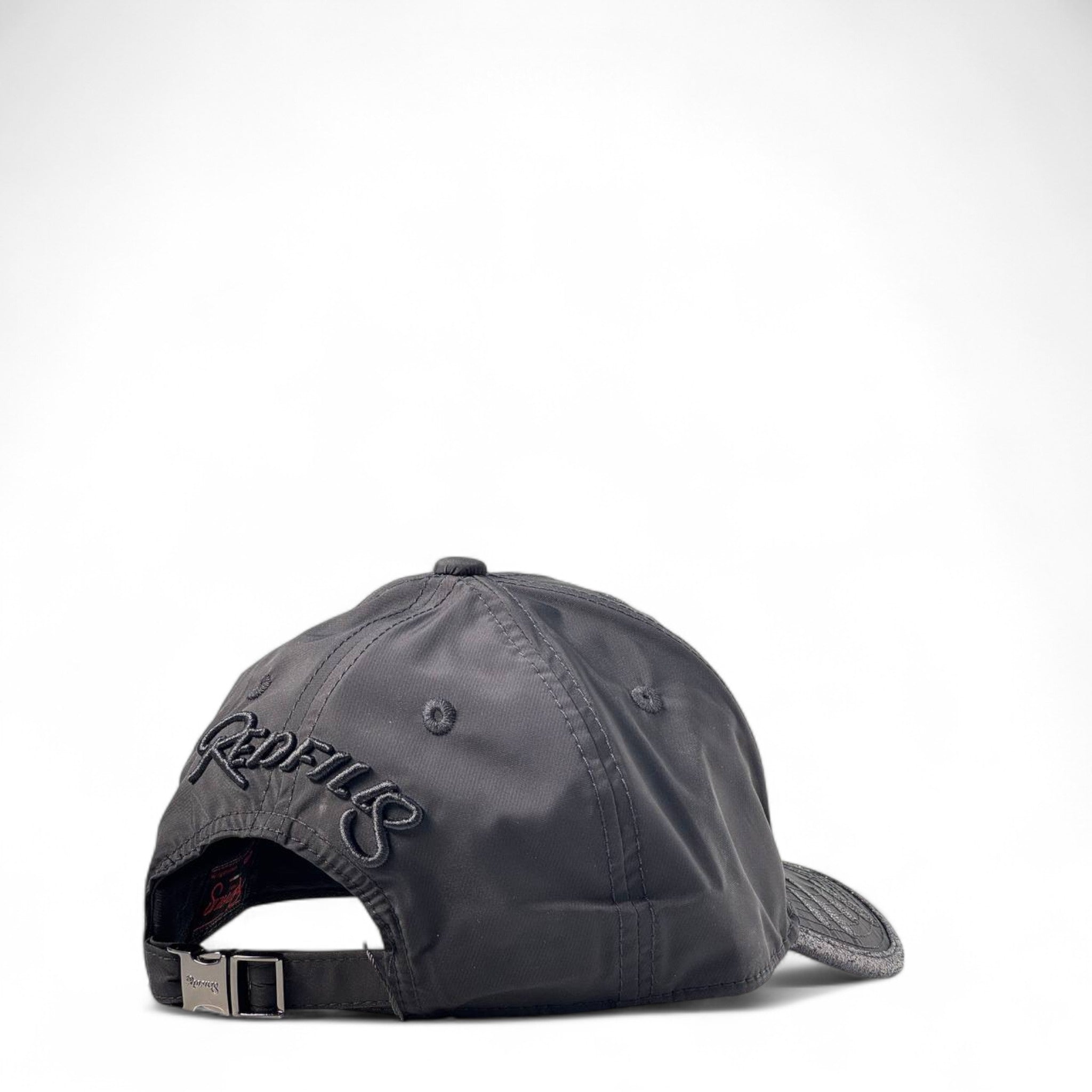 🧢 Redfills Signature Black Cap – Luxury Streetwear with Edge