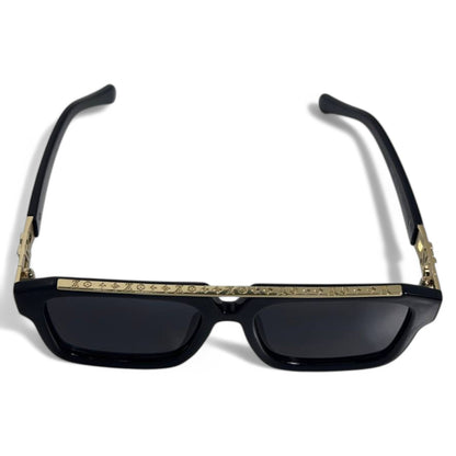 Louis Vuitton Monogram Square Sunglasses – Black & Gold