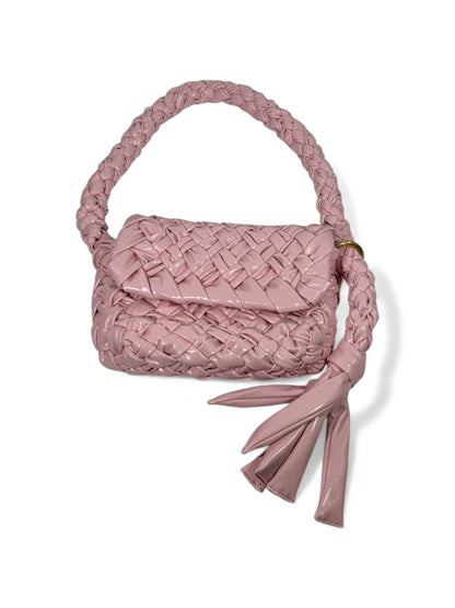 🔥 Bottega Veneta Handmade Woven Shoulder Bag – Pink Artisan Edition 🔥