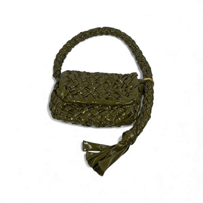 🔥 Bottega Veneta Handmade Woven Shoulder Bag – Olive Green Artisan Edition 🔥