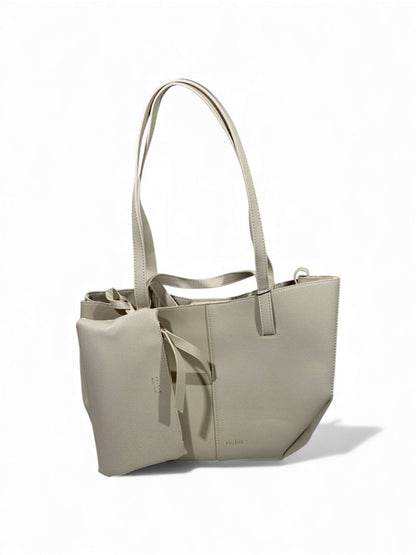 🔥 Polène Paris Inspired Tote Bag – Ivory Minimalist Edition (with Matching Pouch) 🔥