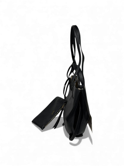 🔥 Polène Paris Inspired Tote Bag – Black Minimalist Edition (with Matching Pouch) 🔥
