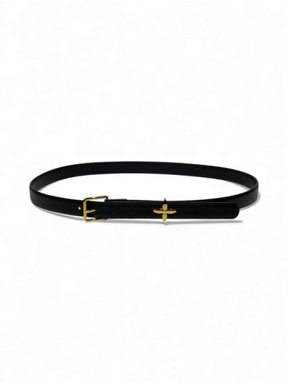 ✨ Louis Vuitton-Inspired Slim Leather Belt – 115cm ✨