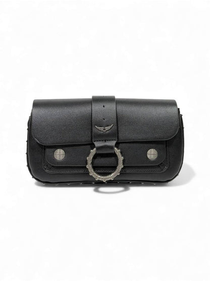 ✨ Zadig & Voltaire Rock Biker Mini Clutch – Black Leather ✨