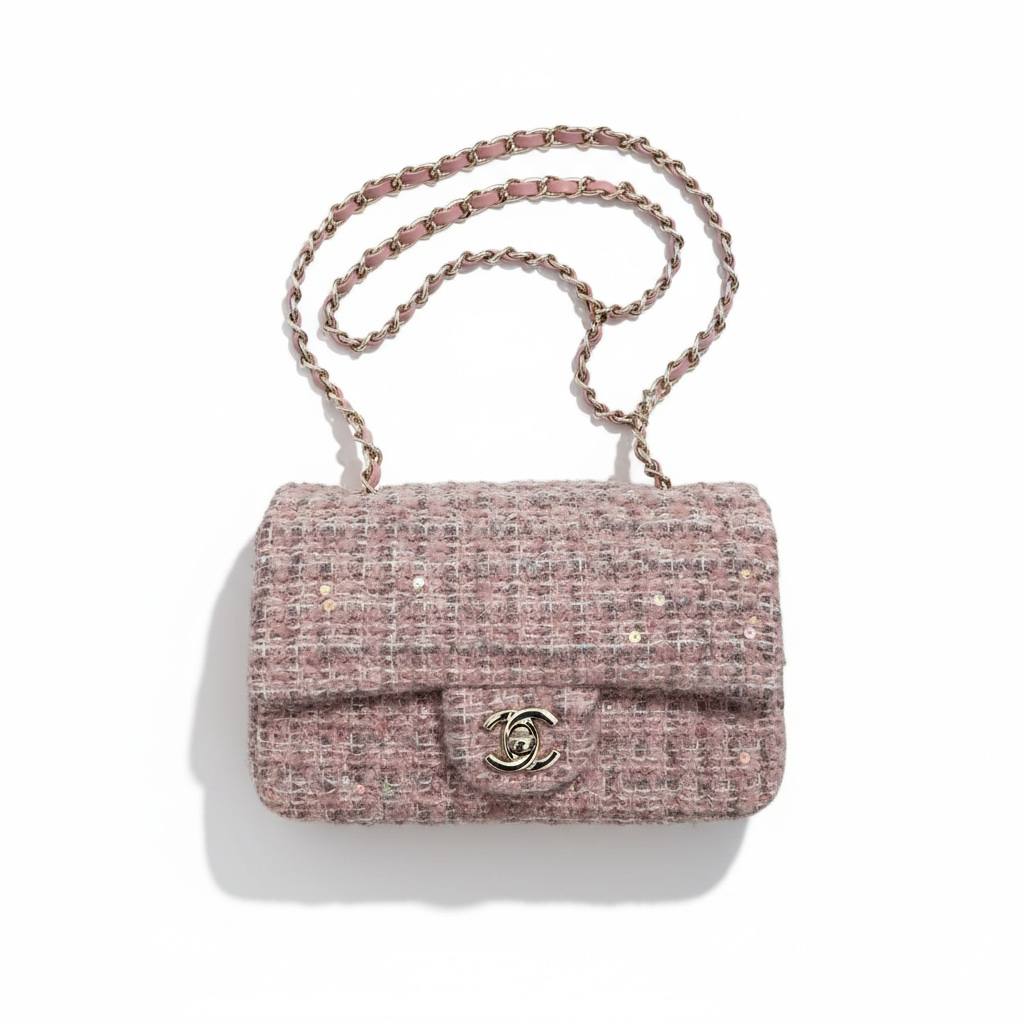 ✨ CHANEL Tweed Classic Mini Flap – Pink Edition ✨