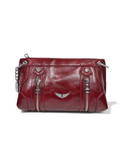🔥 Zadig & Voltaire Rock Crossbody – Burgundy Edition 🎸❤️