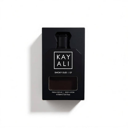 Kayali Oudgasm Smoky Oud 07 Gift Set 🖤✨ | Fresh Perfume & Body Lotion Duo