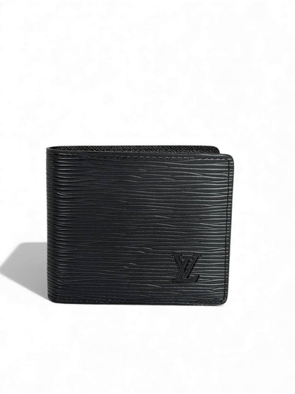 Louis Vuitton Epi Leather Black Bifold Wallet 🖤✨ | Textured Luxury Wallet